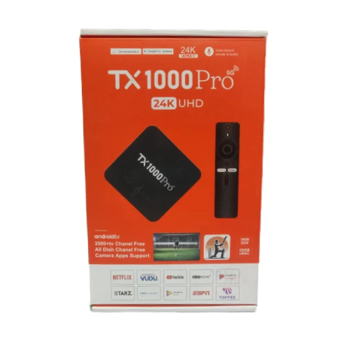 TX1000 PRO 5G Smart TV Box 24K UHD, 16GB RAM, 256GB ROM, and Dual-Band WiFi